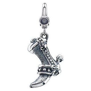 Sterling Silver Cowboy Boot Charm by US Gems Jewelry