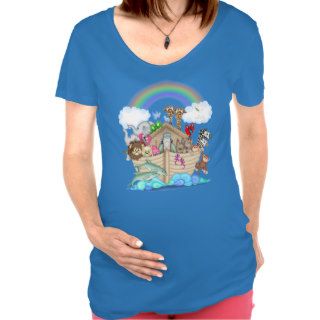 Noahs Ark Cartoon Maternity t shirt