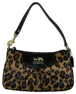 Coach Ocelot Cheetah Animal Print Top Handle Demi Pouch Bag Purse 44195 Brown Multi: Shoes