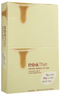 Think Products Thin Bar Creamy Peanut Butter 2.1 oz ( Value Bulk Multi pack): Health & Personal Care