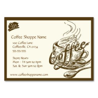 Vintage Coffee Shoppe Punch Cards Business Cards