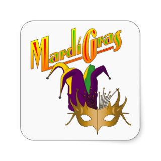 Fool Or Fantasy Mardi Gras Stickers