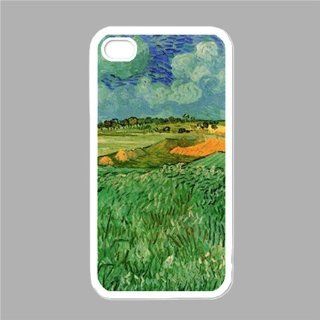 Plain Near Auvers By Vincent Van Gogh White Iphone 4   Iphone 4s Case: Cell Phones & Accessories