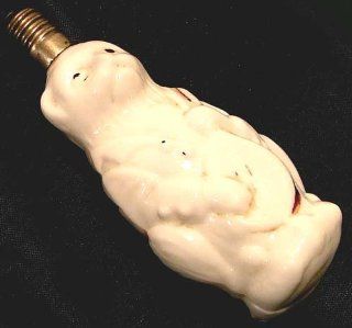 Early Milk Glass Figural Monkey Playing Guitar Christmas Light Bulb: Everything Else