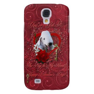 Valentines   Key to My Heart   Bedlington Terrier Galaxy S4 Case