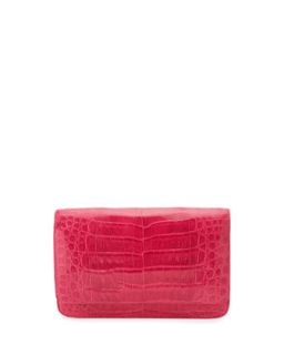 Crocodile Wallet on a Chain, Pink   Nancy Gonzalez