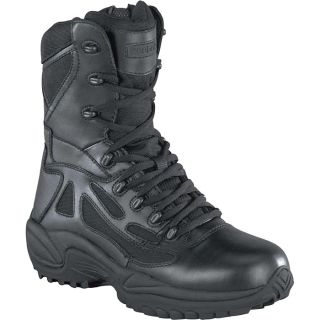 Reebok Rapid Response 6 Inch Waterproof, Insulated Zip Boot   Black, Size 9 1/2