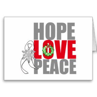 Christmas Holiday Hope Love Peace Lung Cancer Cards