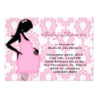 CUTE Sweet Baby Girl Pink Shower Invitations