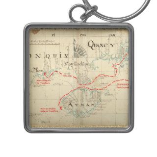 An Authentic 1690 Pirate Map (with embellishments) Keychain