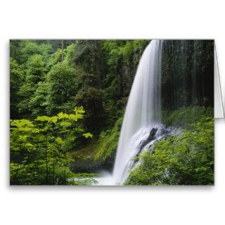 Middle North falls, Silver Falls State Park, Greeting Card