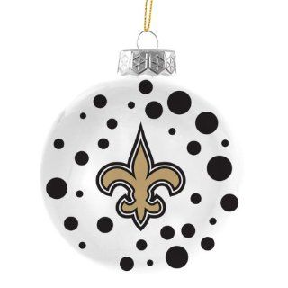 NFL New Orleans Saints Polka Dot Ball Christmas Tree Ornament  Sports Fan Hanging Ornaments  Sports & Outdoors