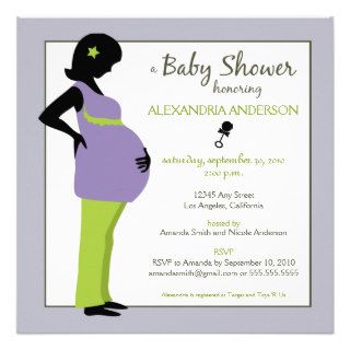 Baby Bump: Baby Shower Invitation (lilac)
