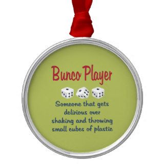 Bunco Player  Definition Christmas Tree Ornaments