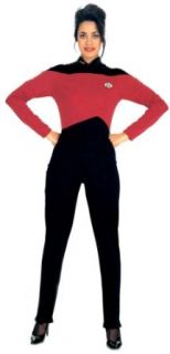 Star Trek The Next Generation Jumpsuit Uniform Costume (Red)   Womens Medium: Adult Sized Costumes: Clothing