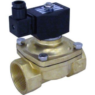 12v DC 40mm 1 1/2" NPT Normally Closed Brass NBR 2 Way Solenoid Valve: Everything Else