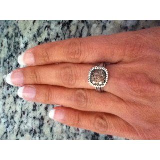 Sterling Silver Champagne CZ Ring In Size 6: FineDiamonds9: Jewelry