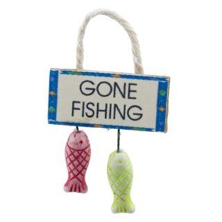 Dollhouse Miniature "GONE FISHING" Sign: Toys & Games