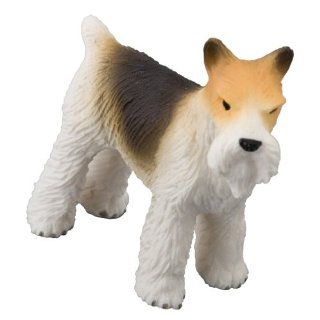 Dollhouse Miniature Wire Haired Fox Terrier: Toys & Games