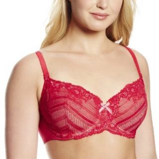 Lunaire Womens Plus Size Whimsy Cabo 3 Section Stretch Lace Semi Demi Bra