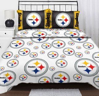 Pittsburgh Steelers Bedding Sheet Set : Sports Fan Bed Sheets : Home & Kitchen