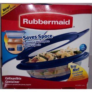 Rubbermaid FG7G1200DENIM Collapsibles 6 Cup Food Storage Container: Food Savers: Kitchen & Dining
