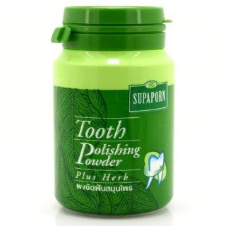 Supaporn Tooth Polishing Powder Thai Toothpaste Plus Herb Freshen Breath 90 G. Made in Thailand: Health & Personal Care