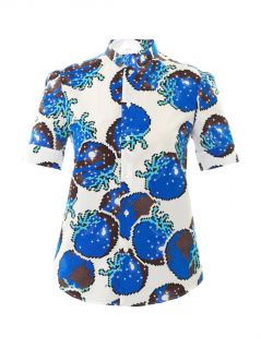 Cosmic sea fruit print cotton shirt  Julien David  MATCHESFA