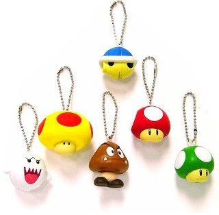 Super Mario Brothers BanPresto Foam Keychain Set of 6 Toys & Games