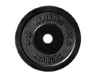 Kraiburg 35 lb Rubber Bumper Weight Plates for Crossfit Powerlifting, One Pair : Sports & Outdoors