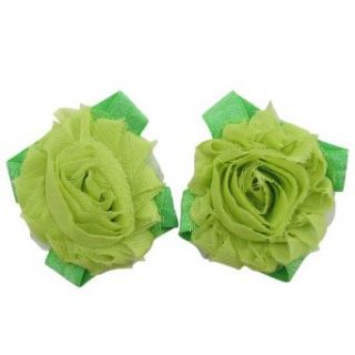 Shabby Chic Barefoot Petals   Baby Soft Wrap Flower Sandals (Green) Infant And Toddler Apparel Clothing