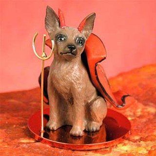 Miniature Pinscher, Red/Brown Tiny Ones Dog Devil (2 1/2 in): Pet Supplies