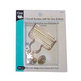 Dritz overall bibs buckles for 1.625 inch strap 2 gold buckles with no sew buttons