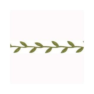 Cut Out Leaves Ribbon Olive 1''x 1 yard