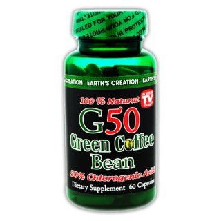 Earth's Creation G50 Pure Green Coffee Bean Extract   50% Chlorogenic Acid   800mg Per Serving   60 Capsules: Health & Personal Care