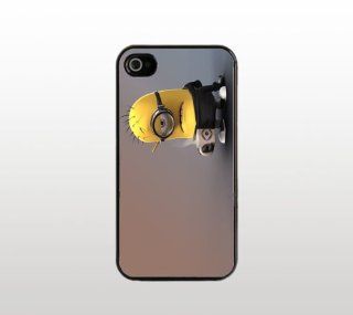 Minion with Coffee Snap On Case for Apple iPhone 4 4s   Hard Plastic   Black   Cool Custom Cover: Cell Phones & Accessories