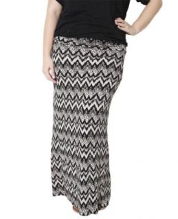 Wet Seal Women's Chevron Tribal Maxi Skirt 1X Taupe at  Womens Clothing store: