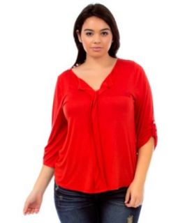 2LUV Plus Women's Lace Back Stud Plus Size Top Rust 1xl(114) at  Womens Clothing store