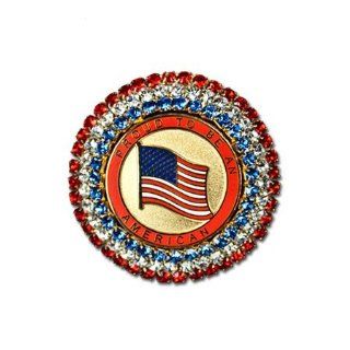 Proud American Crystal Brooch/Pin: Brooches And Pins: Jewelry