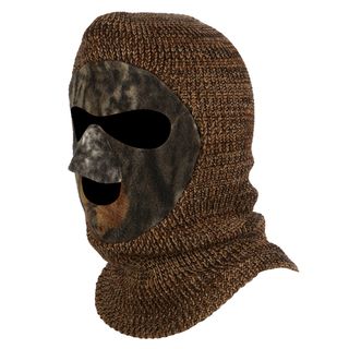 QuietWear Youth Knit and Fleece Patented Dark Camouflage Mask Quiet Wear Hunting Hats