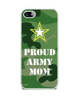 Proud Army Mom   iPhone 5 or 5s Cover, Cell Phone Case   White: Cell Phones & Accessories