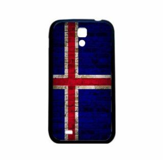 Iceland Brick Wall Flag Samsung Galaxy S4 Black Silcone Case   Provides Great Protection Cell Phones & Accessories