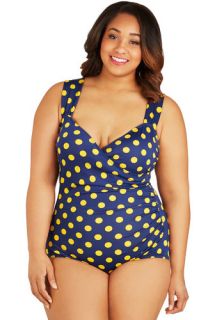 Esther Williams Composed by the Pool One Piece Swimsuit in Navy   Plus Size  Mod Retro Vintage Bathing Suits