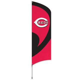 Party Animal Reds Tall Team Flag with Pole Party Animal Baseball