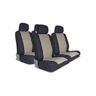 Complete Seat Cover Set "Elegant" Black/Beige: Automotive