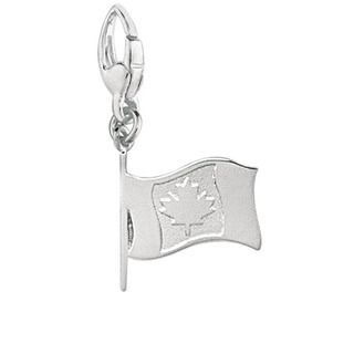 Sterling Silver Canadian Flag Charm Silver Charms