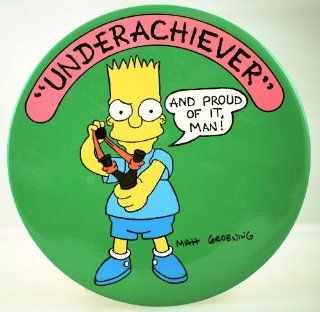 1989   The Simpsons   6 In Button   Bart Simpson / Underachiever   OOP   Collectible: Toys & Games