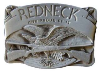 Redneck And Proud Of It Novelty Belt Buckle: Clothing