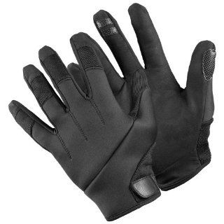 One Pair of TurtleSkin Alpha Gloves (Black / Size: Large)   palm and fingertips offer cut and needle puncture resistance, while the back of the glove provides slash protection: Work Gloves: Industrial & Scientific