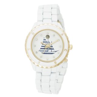 The Macbeth Collection Women's Sailboat Goldtone White Watch Women's More Brands Watches